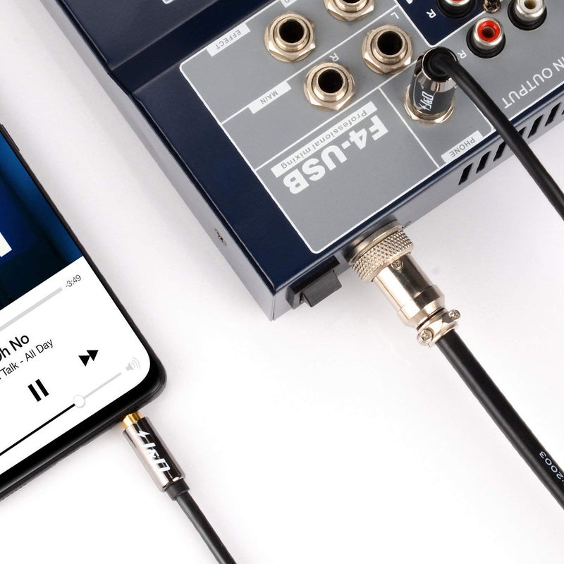 J&D 6.35mm (1/4 inch) TS to 3.5mm (1/8 inch) TRS Cable, Gold-Plated 1/4 inch Male to 3.5mm (1/8 inch) Male Mono Interconnect Heavy Duty Stereo Aux Jack Adapter Cable, 10 Feet - Image 4